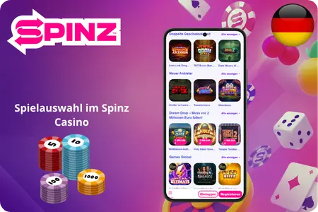 Spielauswahl mit hochvolatilen Slots und Megaways-Titeln Spinz Casino