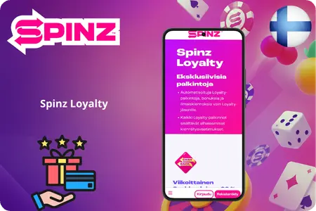 Spinz Casino kanta-asiakasohjelma ja viikoittainen käteispalautus jopa 20 % Suomessa