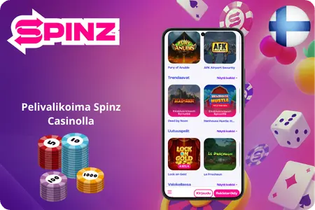 Spinz Casino pelivalikoima sekä korkean volatiliteetin ja Megaways-pelit