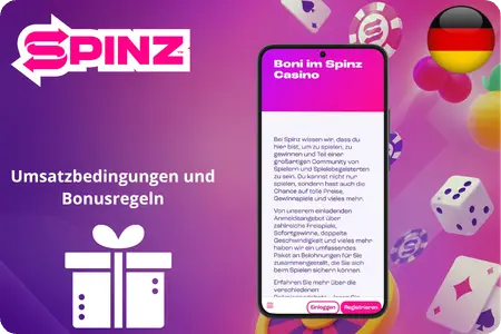 Spinz Casino Umsatzanforderungen und Bonusbedingungen für Spieler aus Deutschland