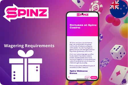 Spinz Casino wagering requirements and bonus terms explained for New Zealand players